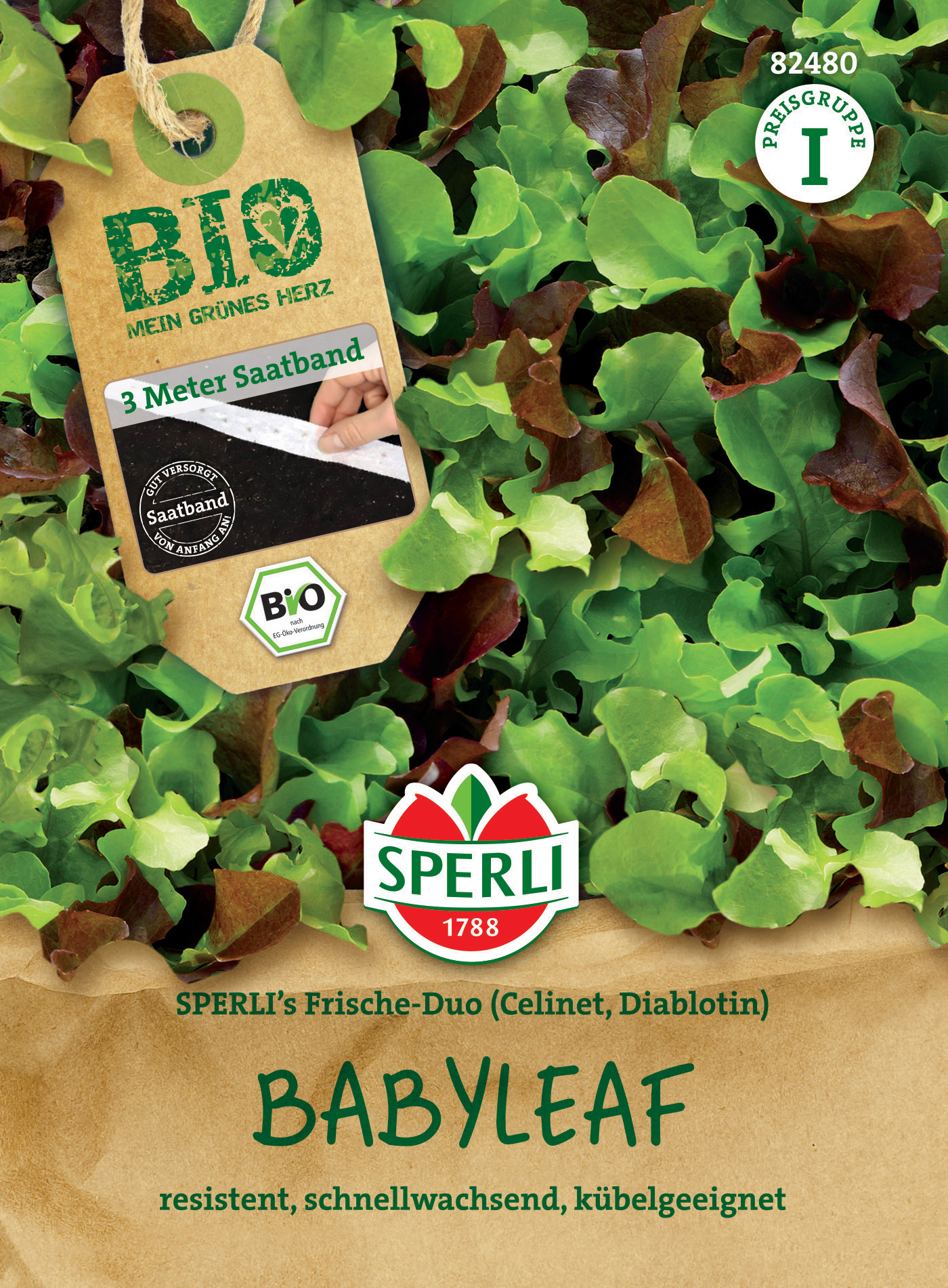 BIO Babyleaf SPERLI's Frische-Duo, Saatband BIO Babyleaf SPERLI's Frische-Duo, Saatband