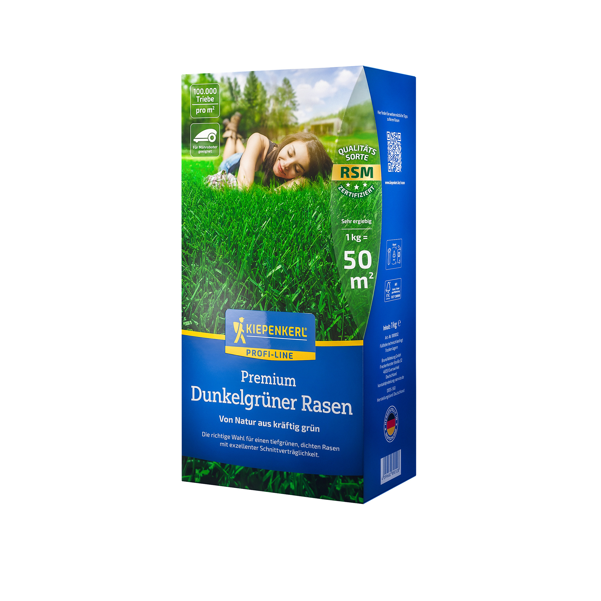 Profi-Line Premium Dunkelgrüner Rasen, 1 kg