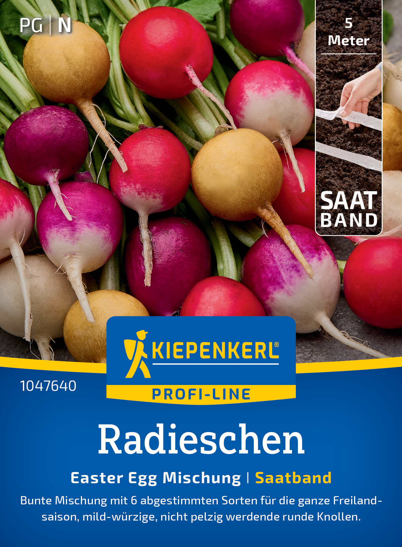 Radieschen Egg Mischung, Saatband