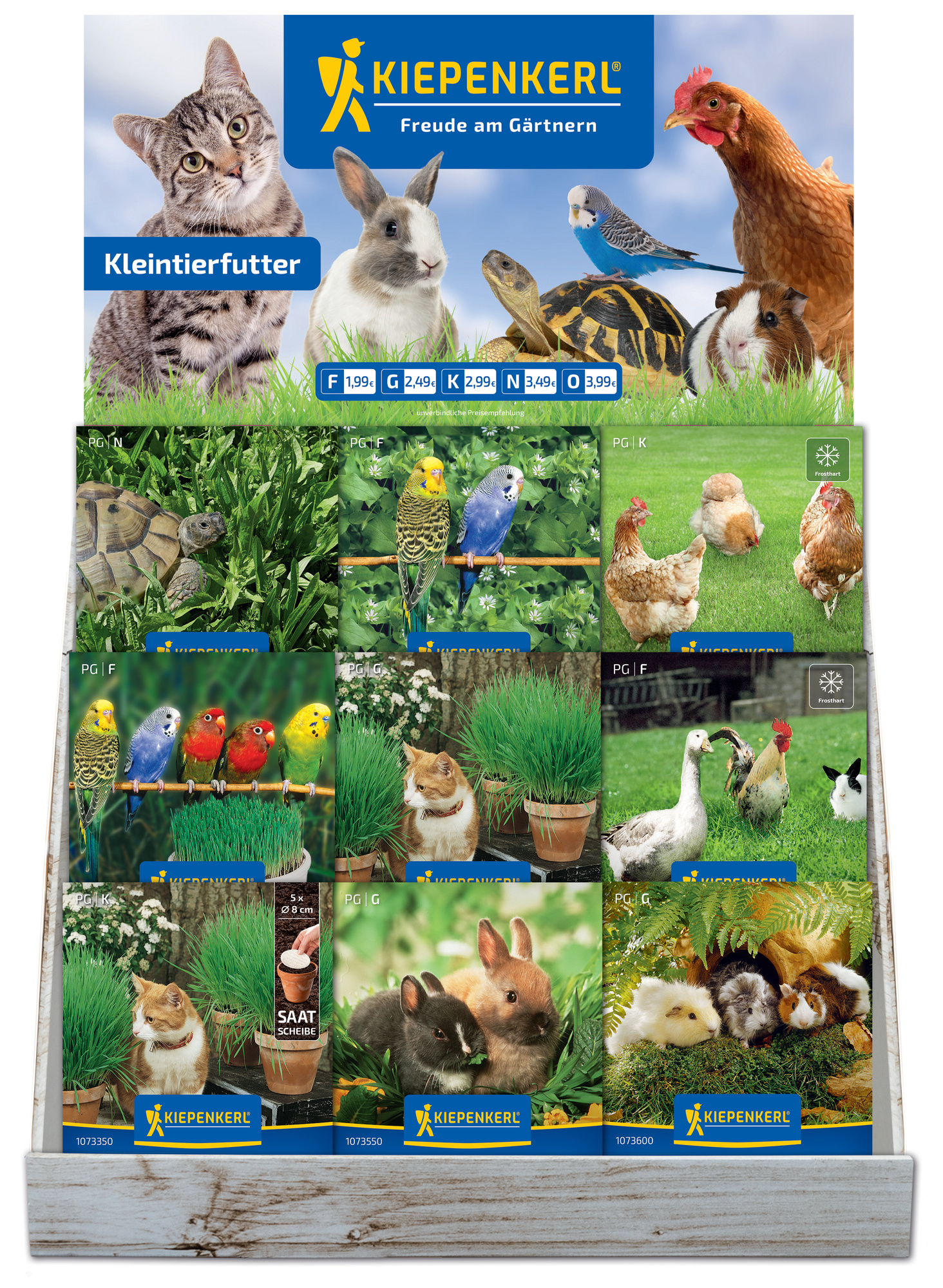 2025 - Frühjahr - Kiepenkerl Kleintier-Futtersaaten im Thekendisplay