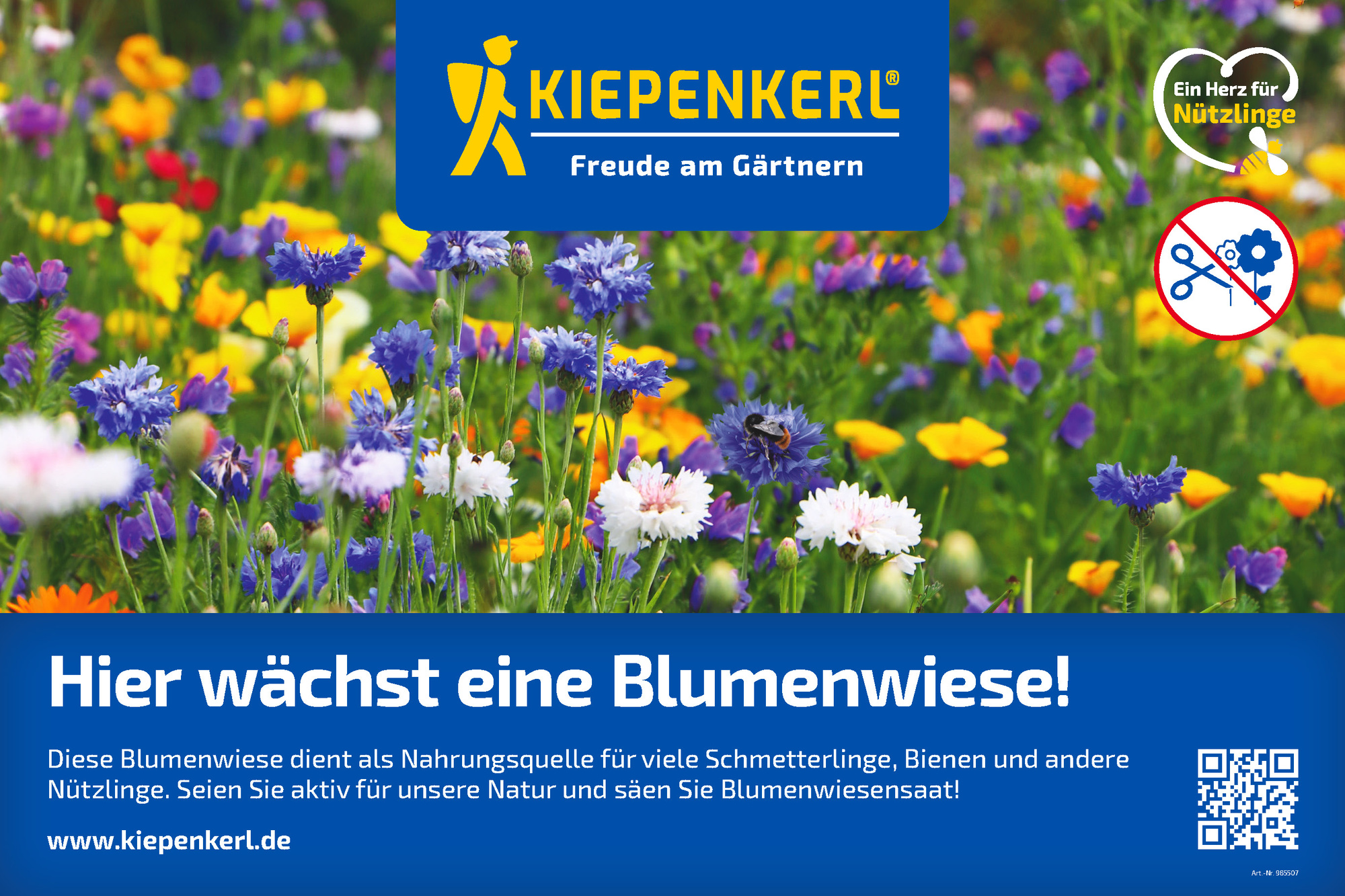 Kiepenkerl Werbeschild Blumenwiese