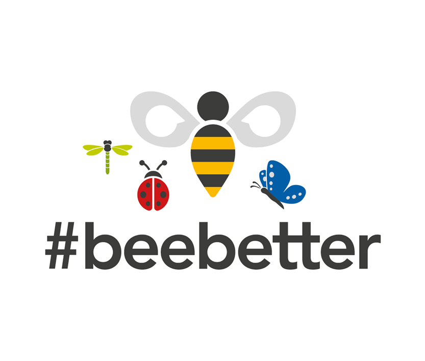 #beebetter – Kampagne für bienenfreundliche Maßnahmen Logo Hashtag #beebetter