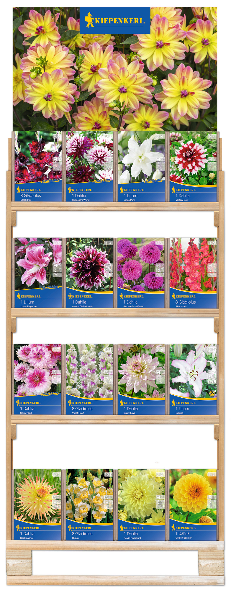 2026 - Frühjahr - Kiepenkerl-Blumenzwiebeln Slowflower - Schnittblumen' Halbpaletten-Regal 2026 - Frühjahr - Kiepenkerl-Blumenzwiebeln Slowflower - Schnittblumen' Halbpaletten-Regal