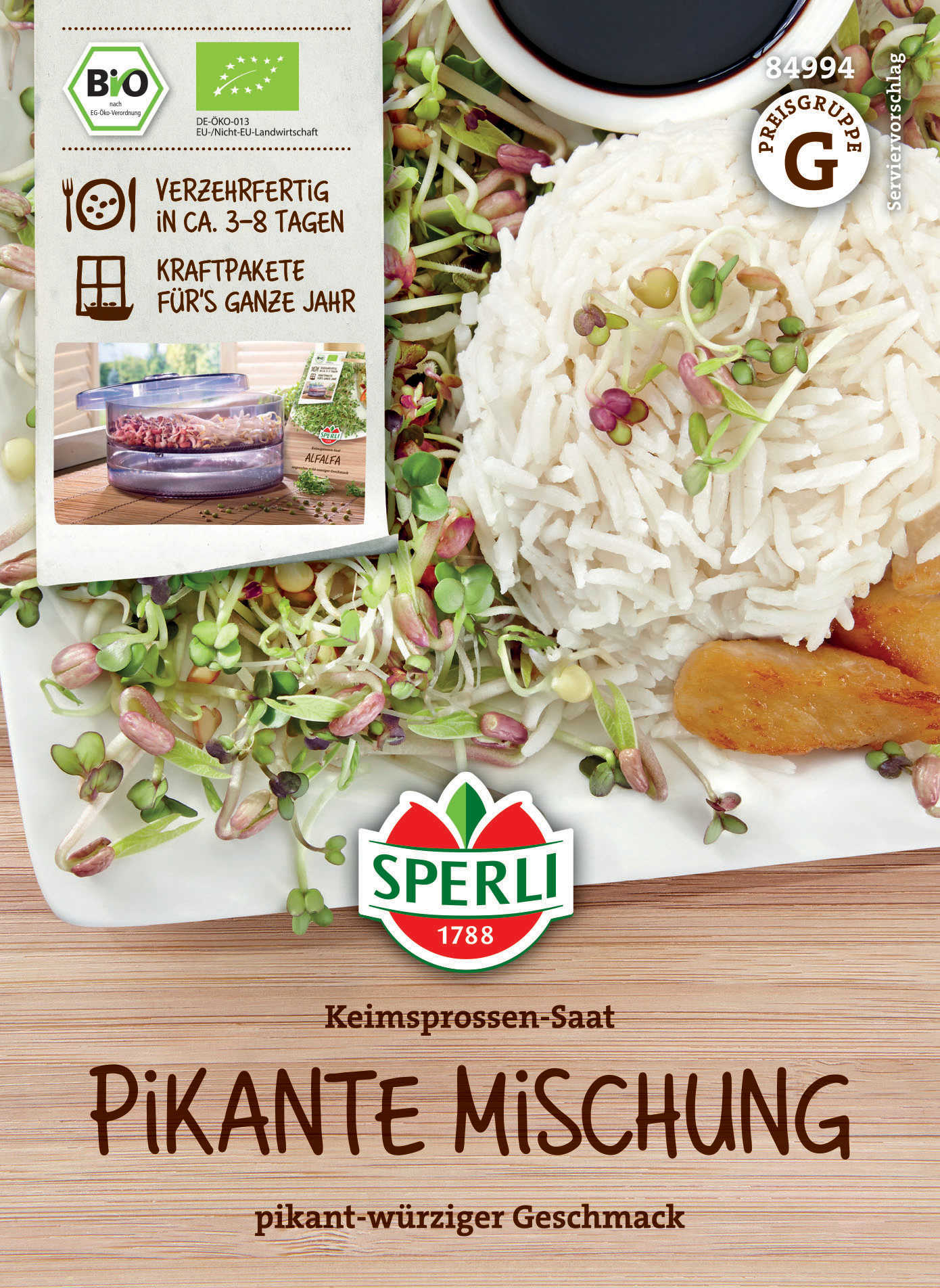 BIO Keimsprossen-Saat Pikante Mischung BIO Keimsprossen-Saat Pikante Mischung