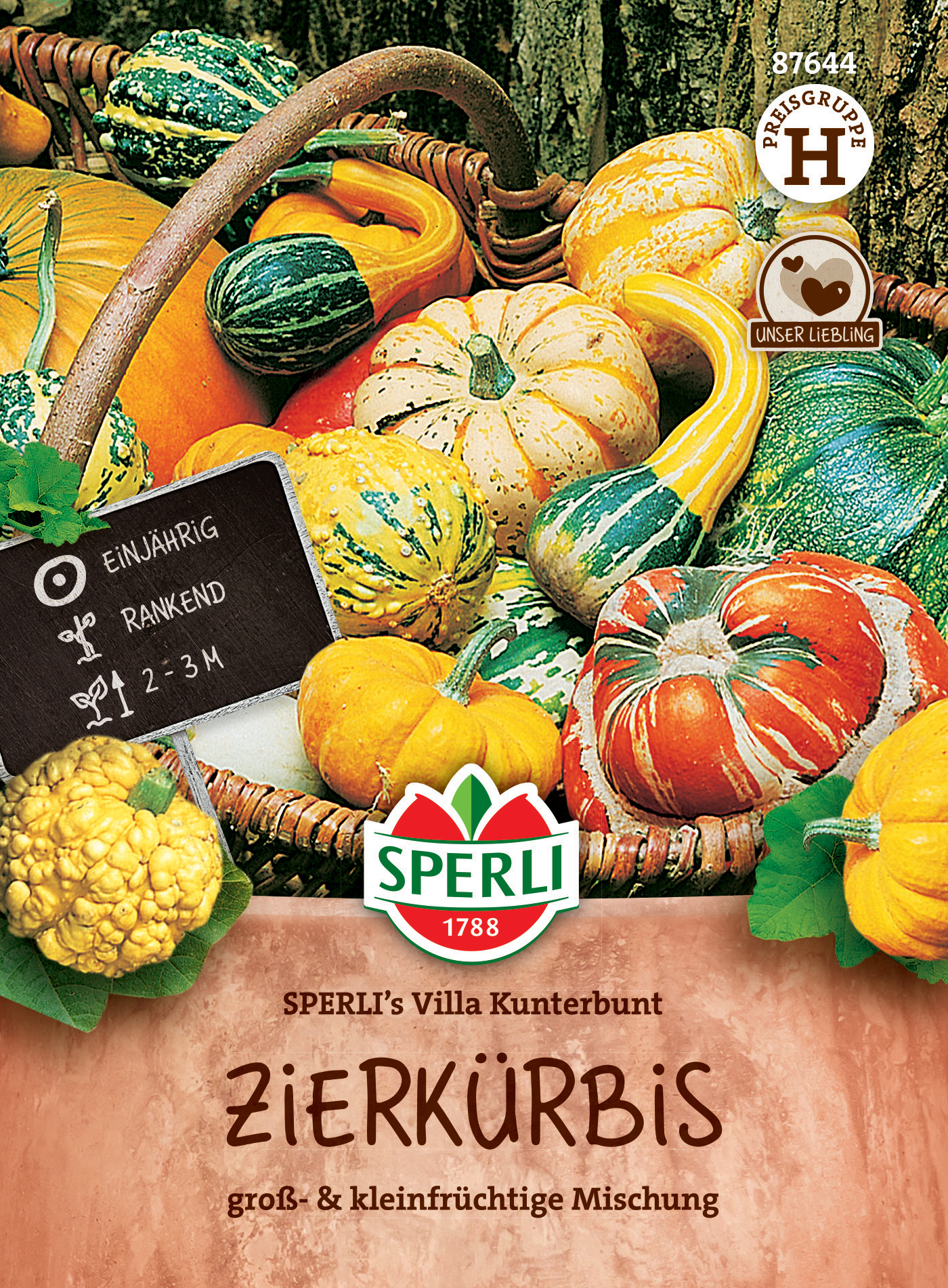 Zierkürbis SPERLI's Villa Kunterbunt Zierkürbis SPERLI's Villa Kunterbunt