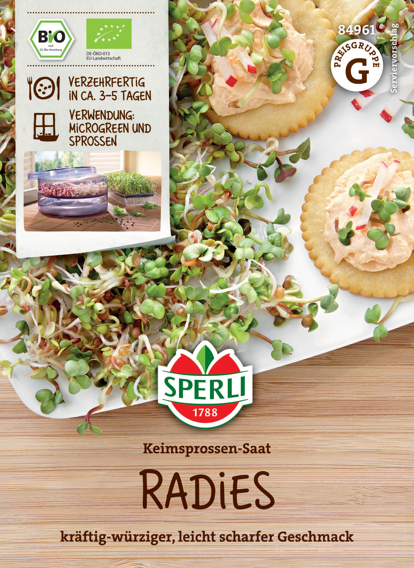 BIO Keimsprossen-Saat Radies BIO Keimsprossen-Saat Radies
