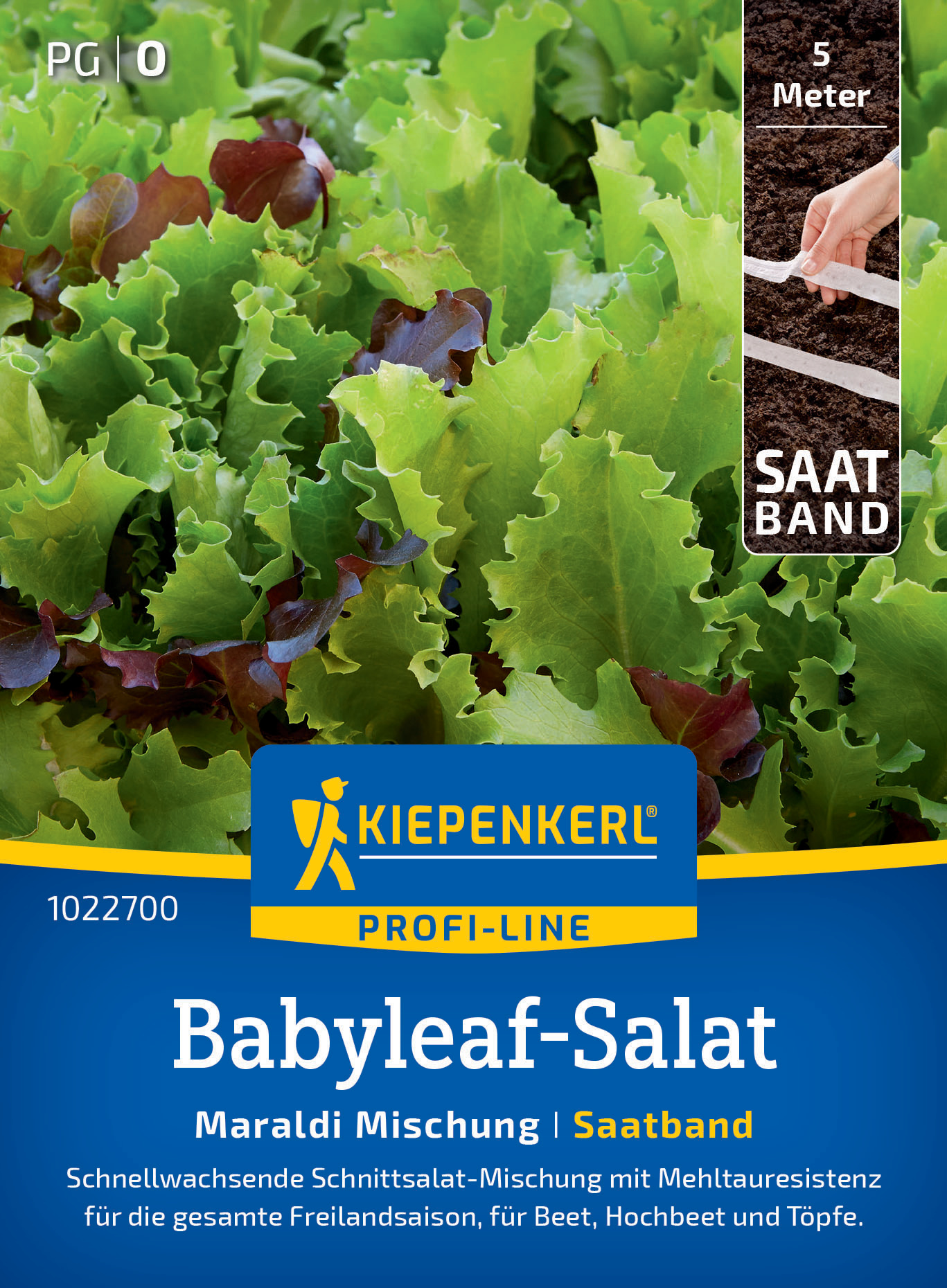 Babyleaf-Salat Maraldi Mischung, Saatband