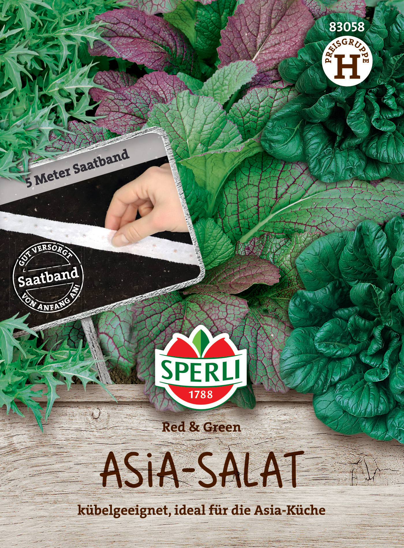 Asia-Salat Red & Green, Saatband Asia-Salat Red & Green, Saatband