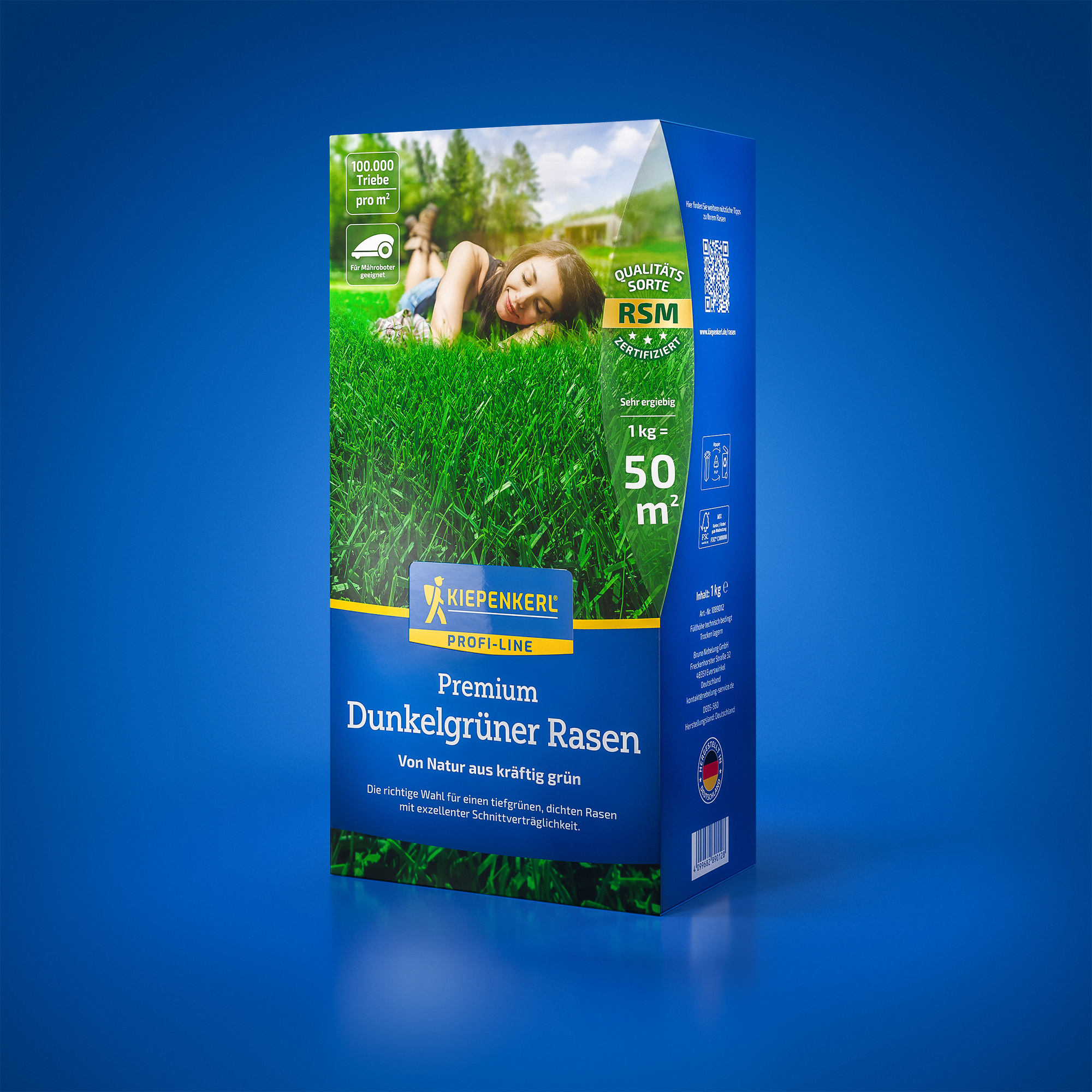 Profi-Line Premium Dunkelgrüner Rasen, 1 kg
