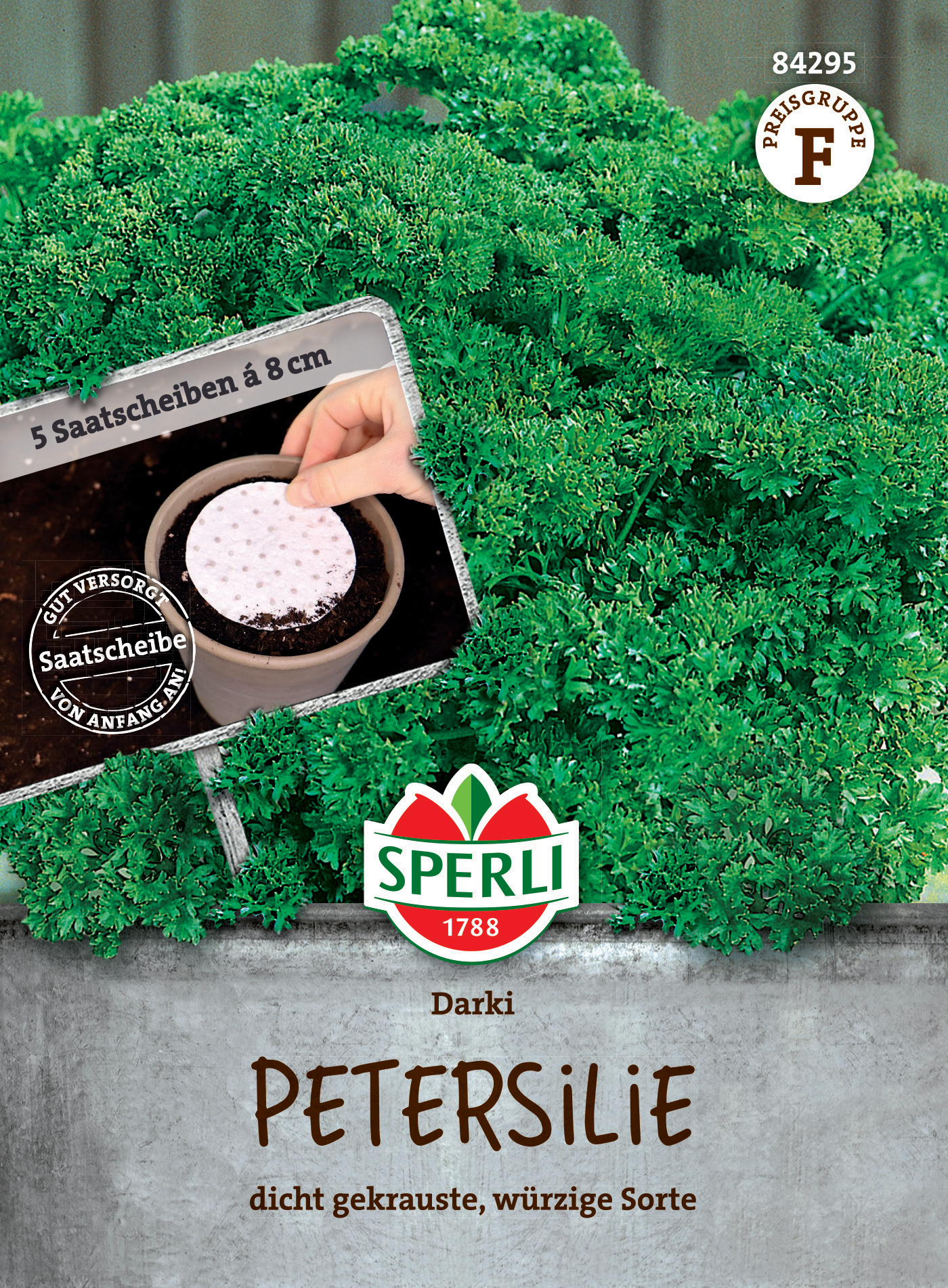 Petersilie Darki, Saatscheibe Petersilie Darki, Saatscheibe