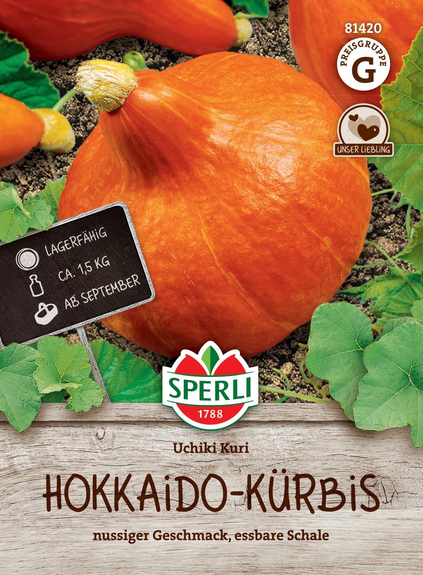 Hokkaido-Kürbis Uchiki Kuri Hokkaido-Kürbis Uchiki Kuri