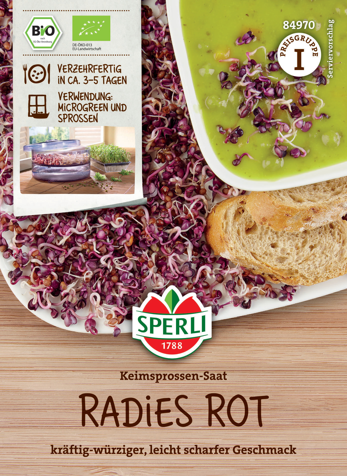 BIO Keimsprossen-Saat Radies rot BIO Keimsprossen-Saat Radies rot