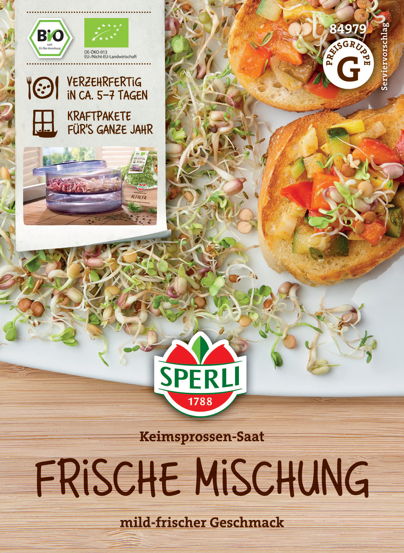 BIO Keimsprossen-Saat Frische Mischung BIO Keimsprossen-Saat Frische Mischung