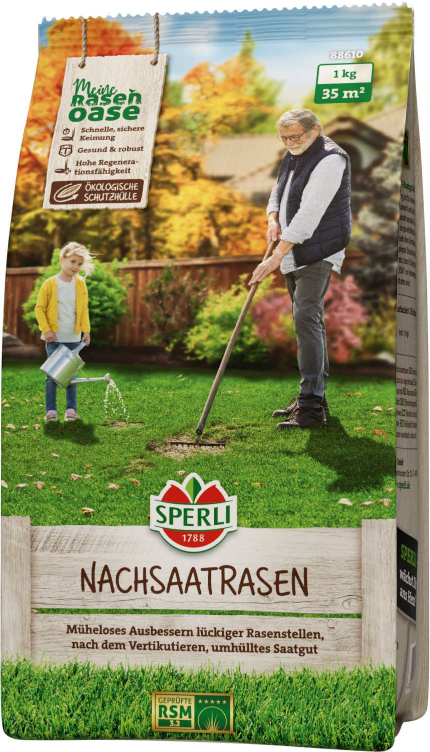SPERLI's Nachsaatrasen RSM 3.2 (umhüllt), 1 kg SPERLI's Nachsaatrasen RSM 3.2 (umhüllt), 1 kg