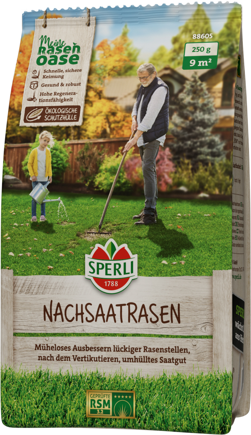 SPERLI's Nachsaatrasen RSM 3.2 (umhüllt), 0,25 kg SPERLI's Nachsaatrasen RSM 3.2 (umhüllt), 0,25 kg