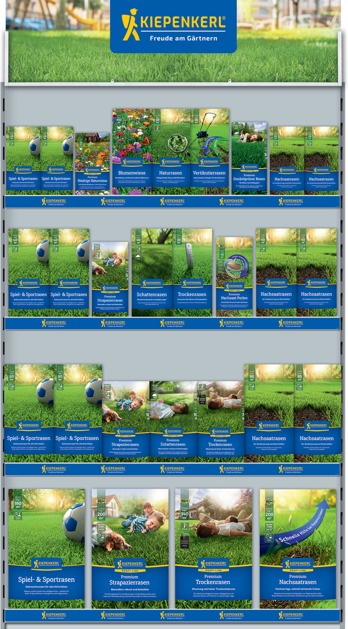 2026 - Frühjahr - Kiepenkerl - 1 Tego Regal 1,25 m - Rasen