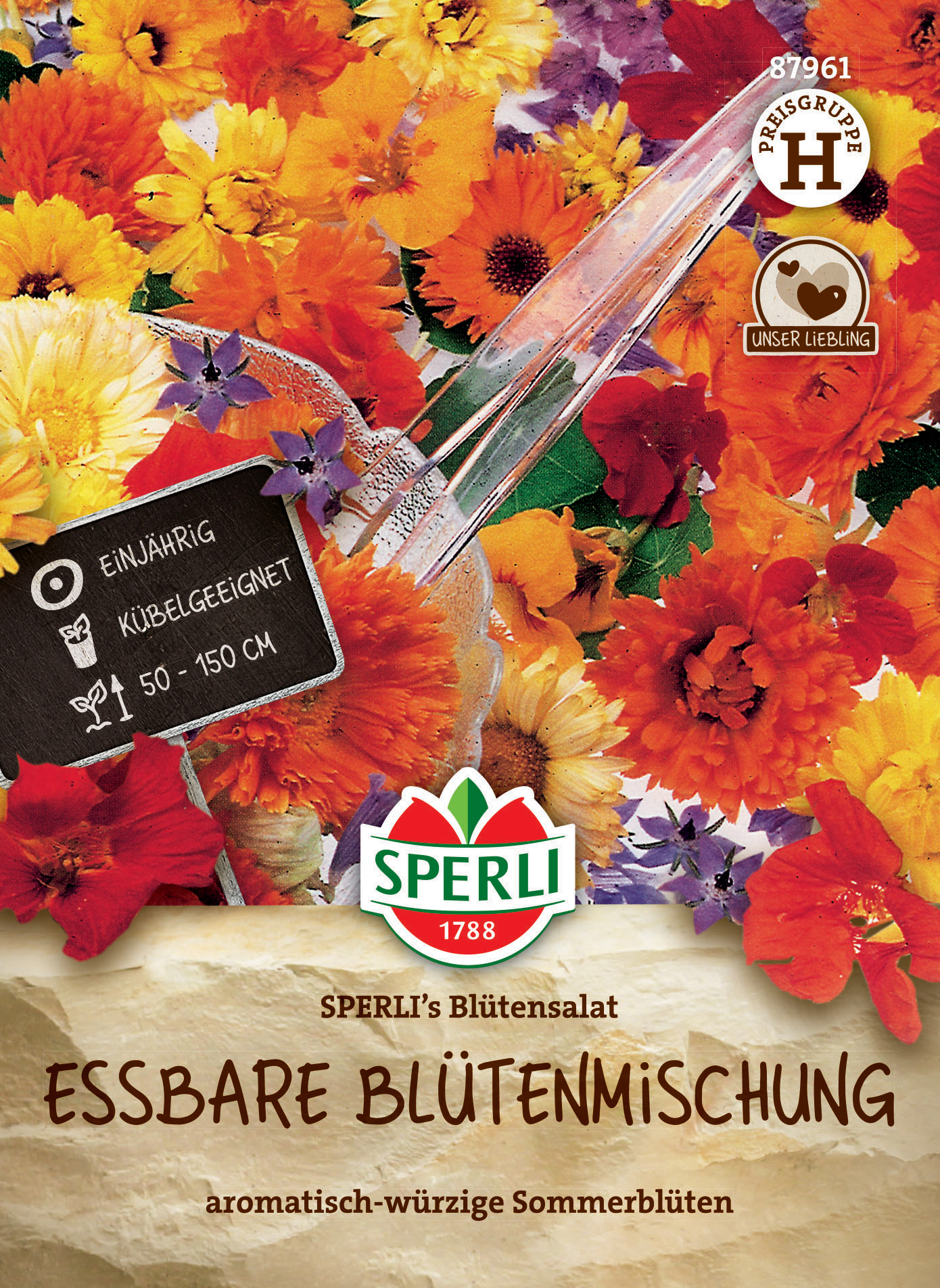 Essbare Blütenmischung SPERLI's Blütensalat Essbare Blütenmischung SPERLI's Blütensalat