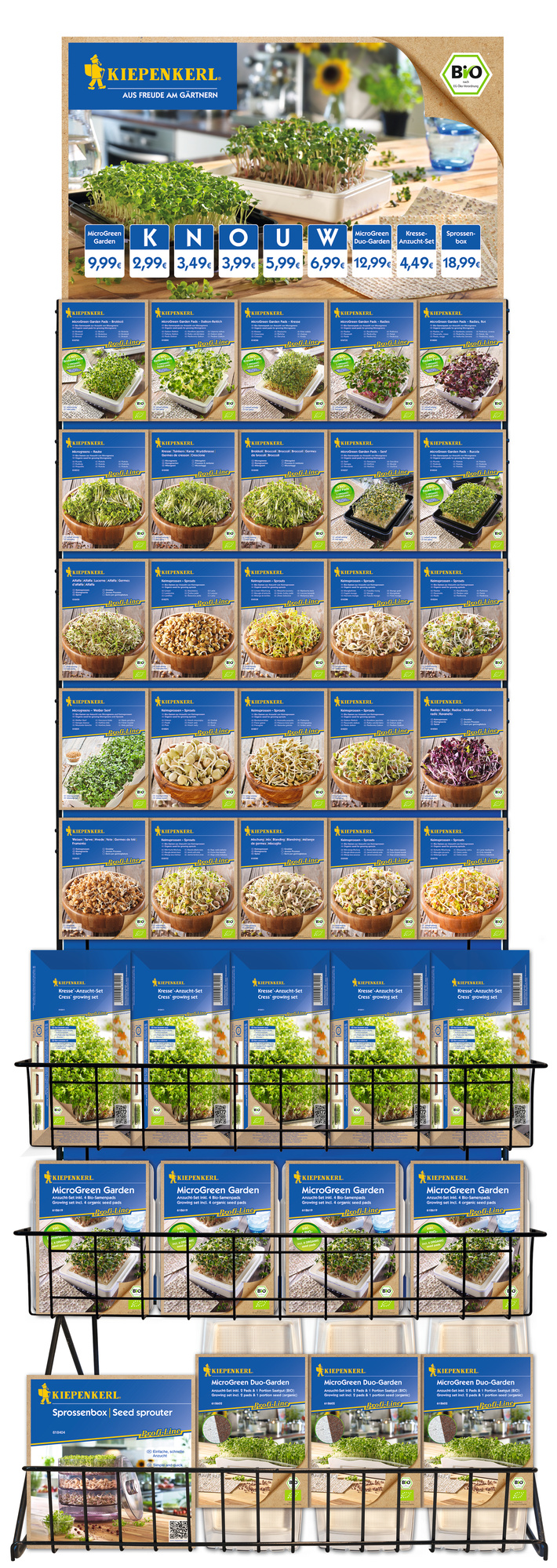 2026 - Frühjahr - Kiepenkerl Themenständer Keimsprossen und MicroGreen