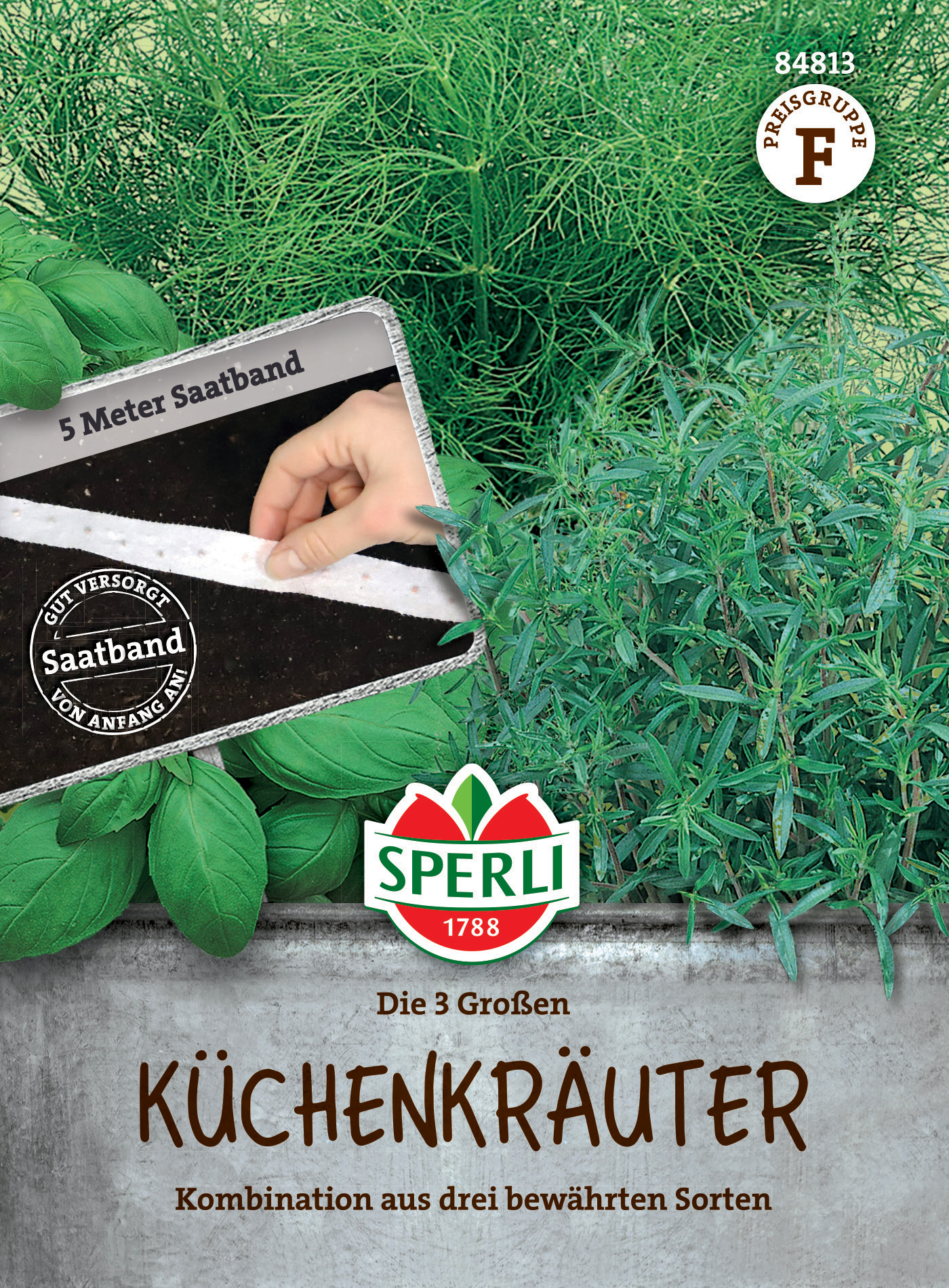 Küchenkräuter Die 3 Großen, Saatband Küchenkräuter Die 3 Großen, Saatband