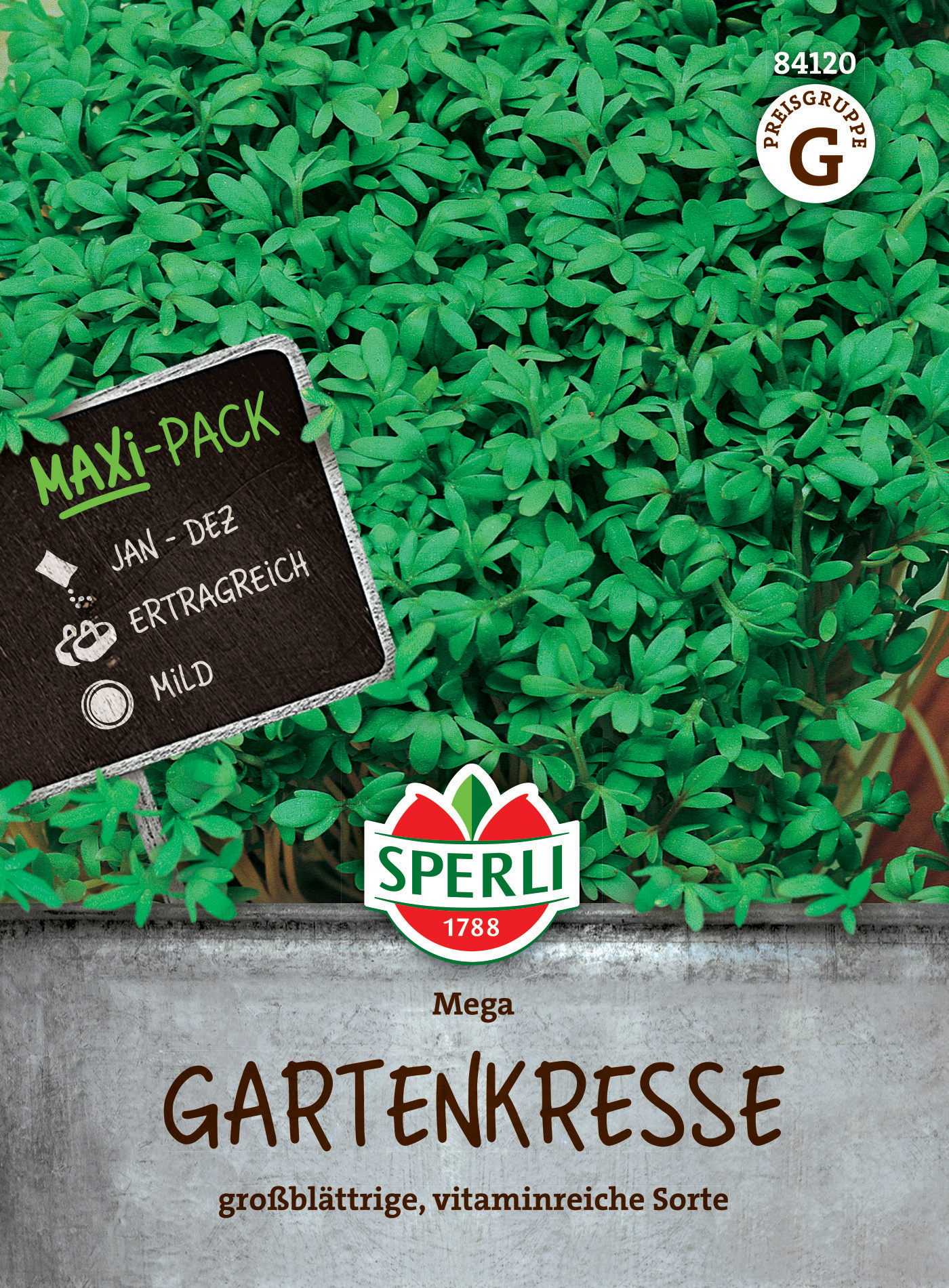 Gartenkresse Mega, MaxiPack 50g Gartenkresse Mega, MaxiPack 50g