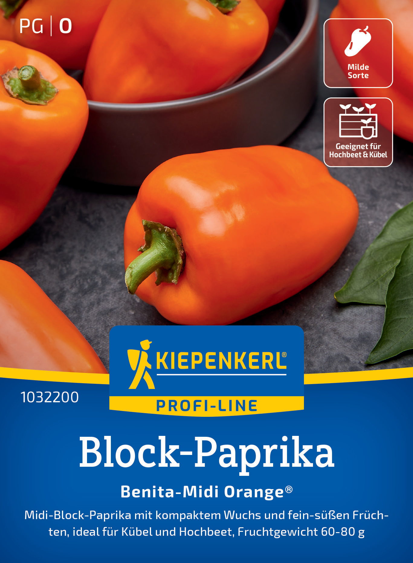 Block-Paprika Benita-Midi Orange®, F1