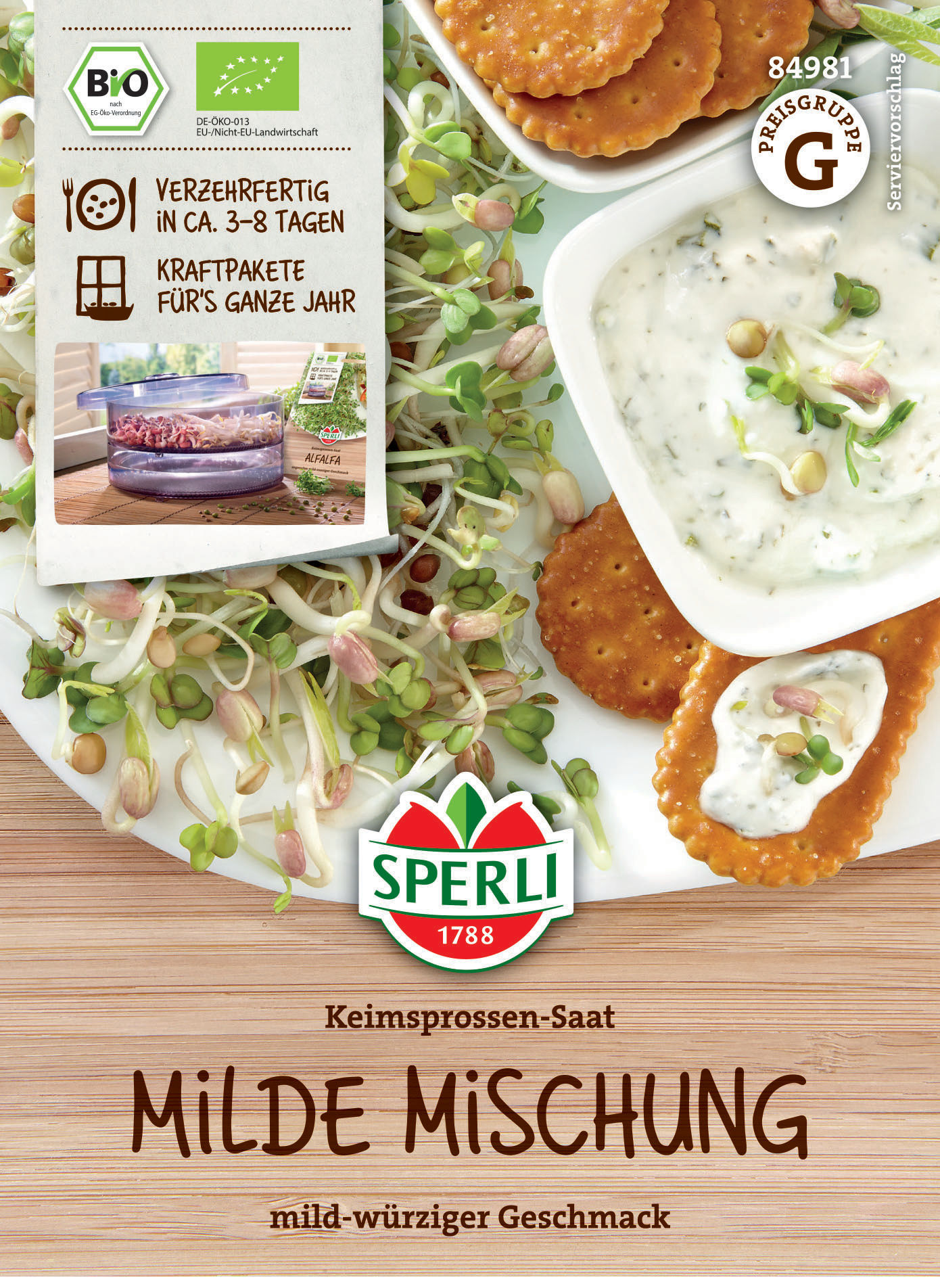 BIO Keimsprossen-Saat Milde Mischung BIO Keimsprossen-Saat Milde Mischung