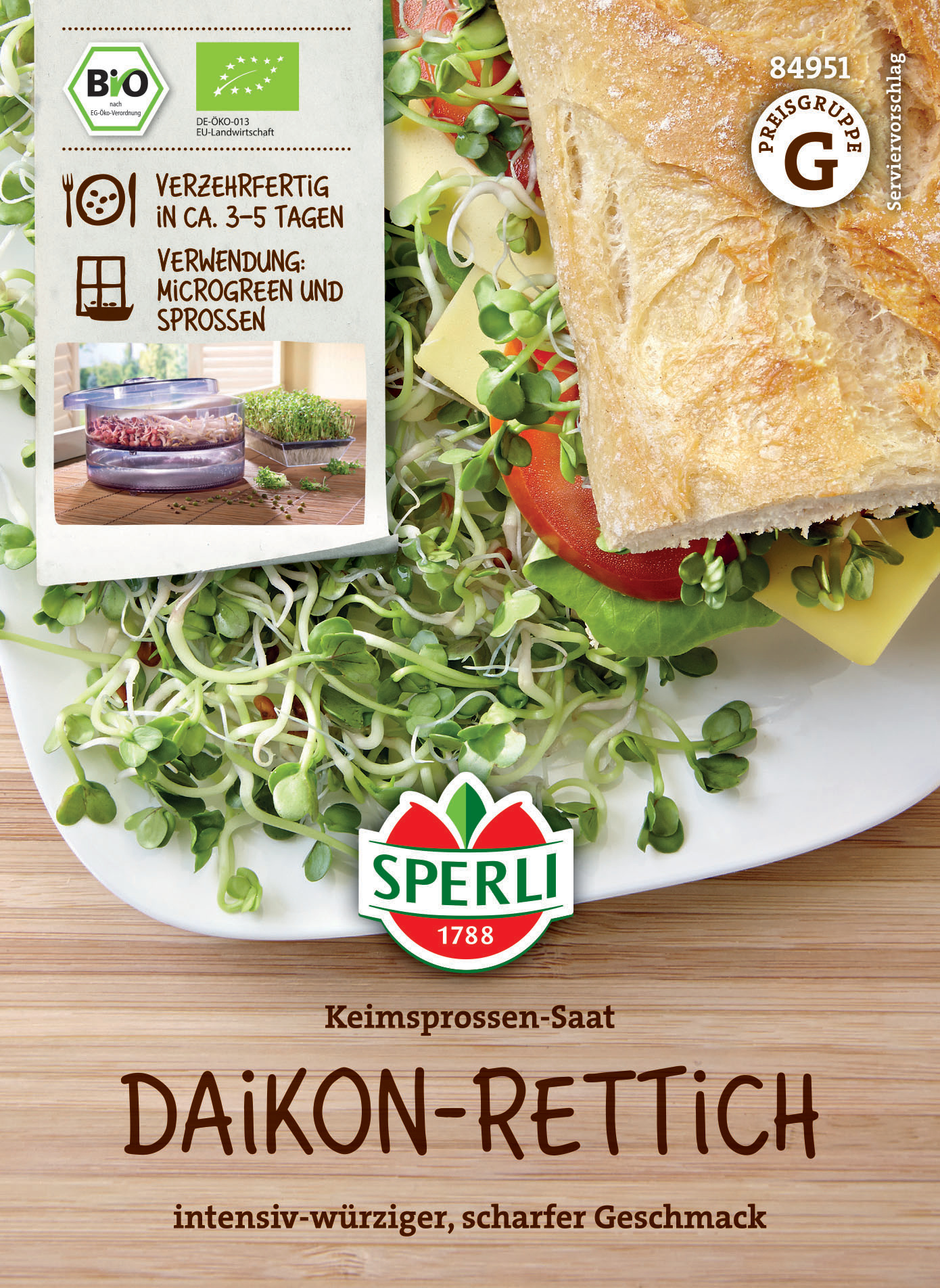 BIO Keimsprossen-Saat Daikon-Rettich BIO Keimsprossen-Saat Daikon-Rettich
