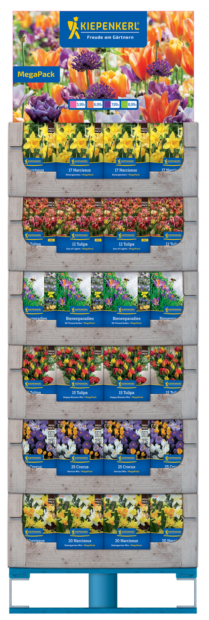 2025 - Herbst - Kiepenkerl-Blumenzwiebeln Megapack in Stapelkartons