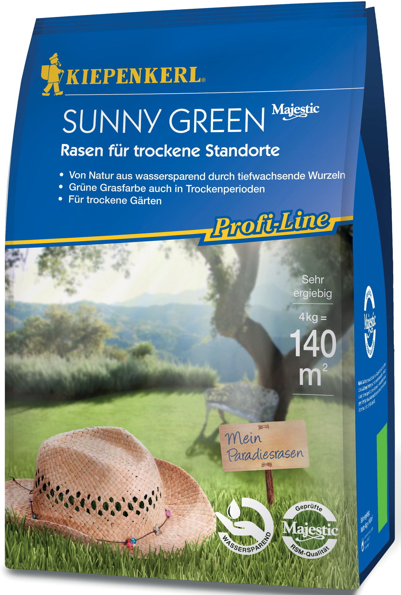 Profi-Line Sunny Green Rasen für trockene Standorte, 4 kg Profi-Line Sunny Green Rasen für trockene Standorte, 4 kg