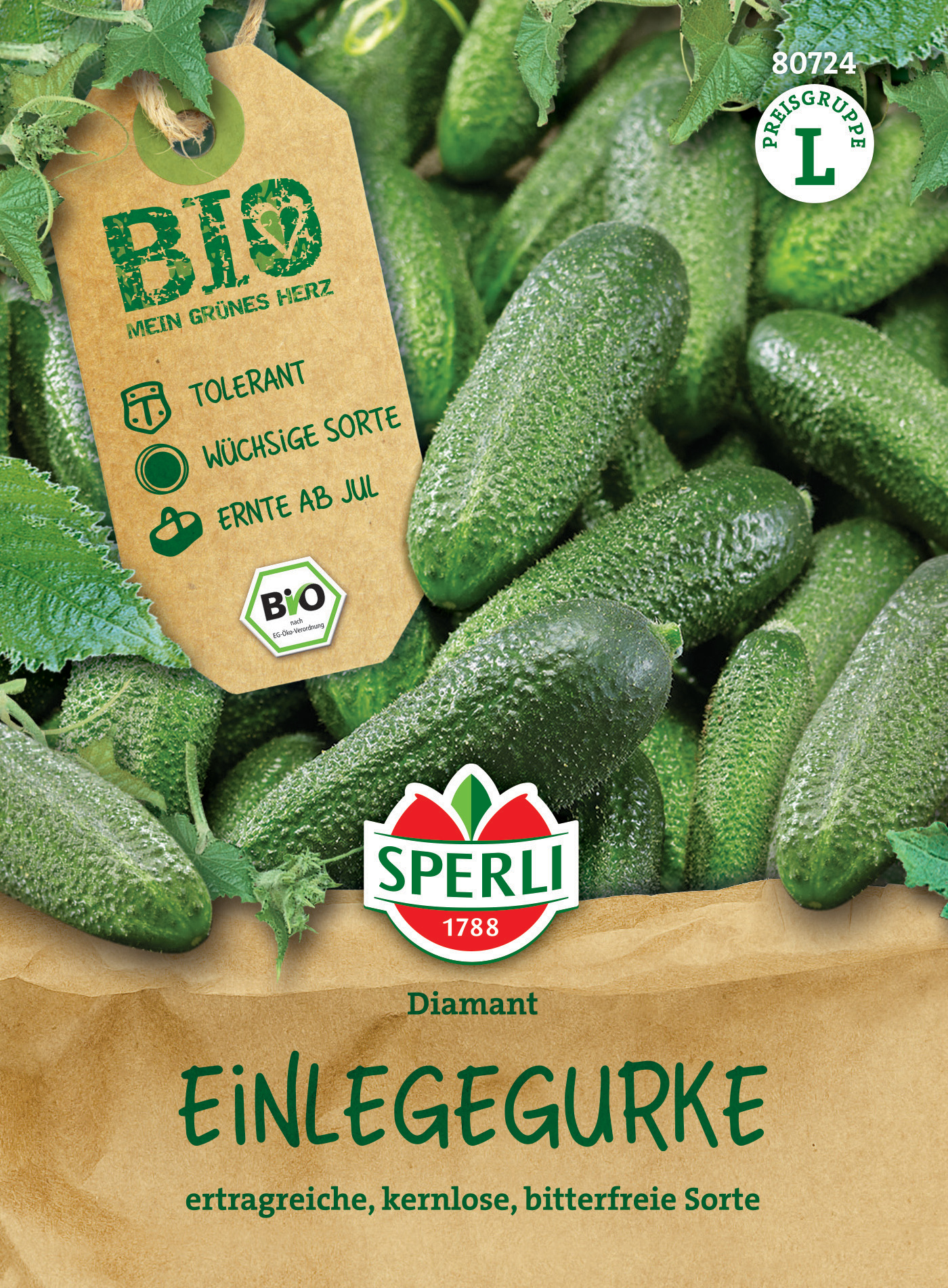 BIO Einlegegurke Diamant, F1 BIO Einlegegurke Diamant, F1