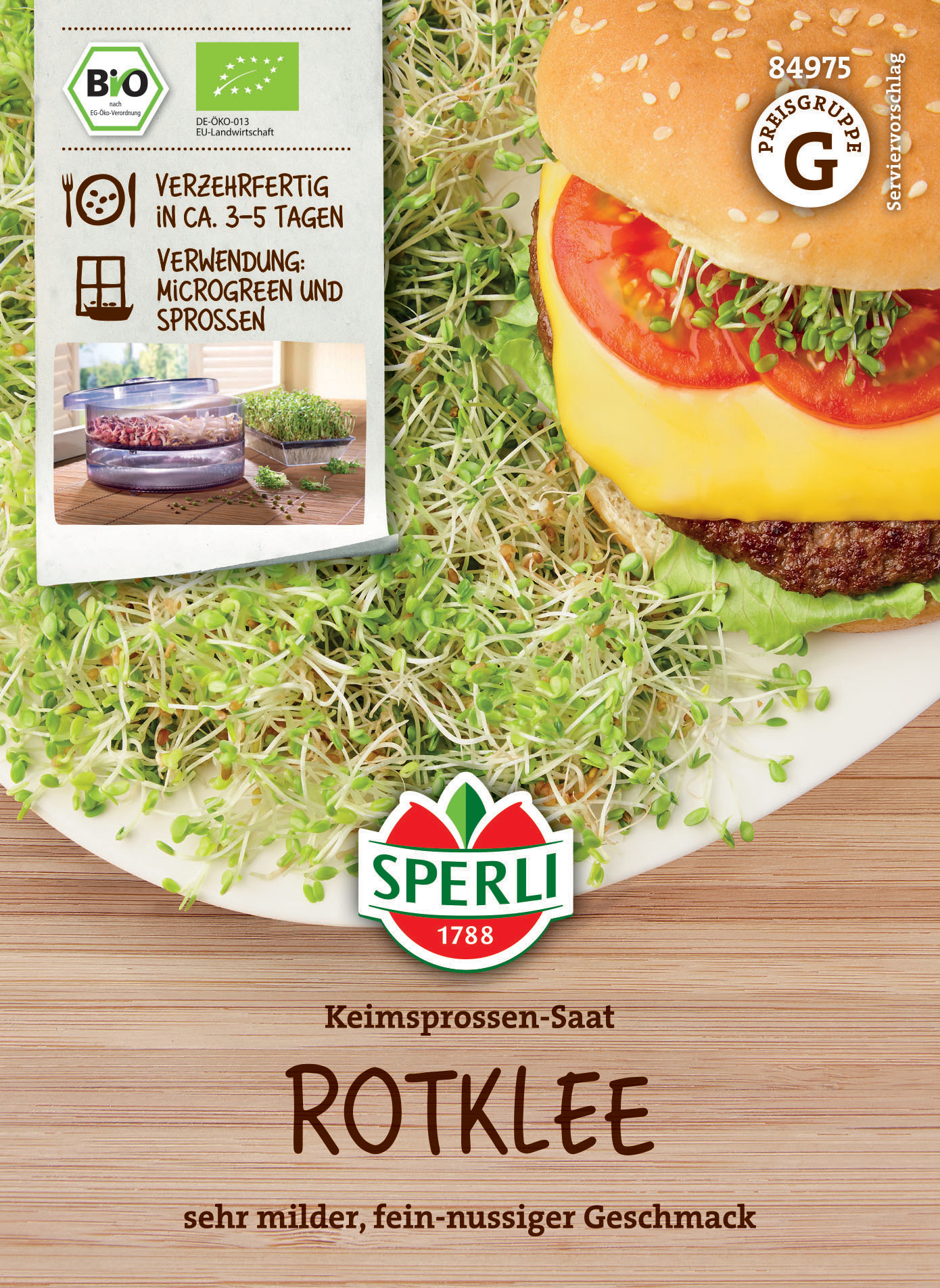 BIO Keimsprossen-Saat Rotklee BIO Keimsprossen-Saat Rotklee
