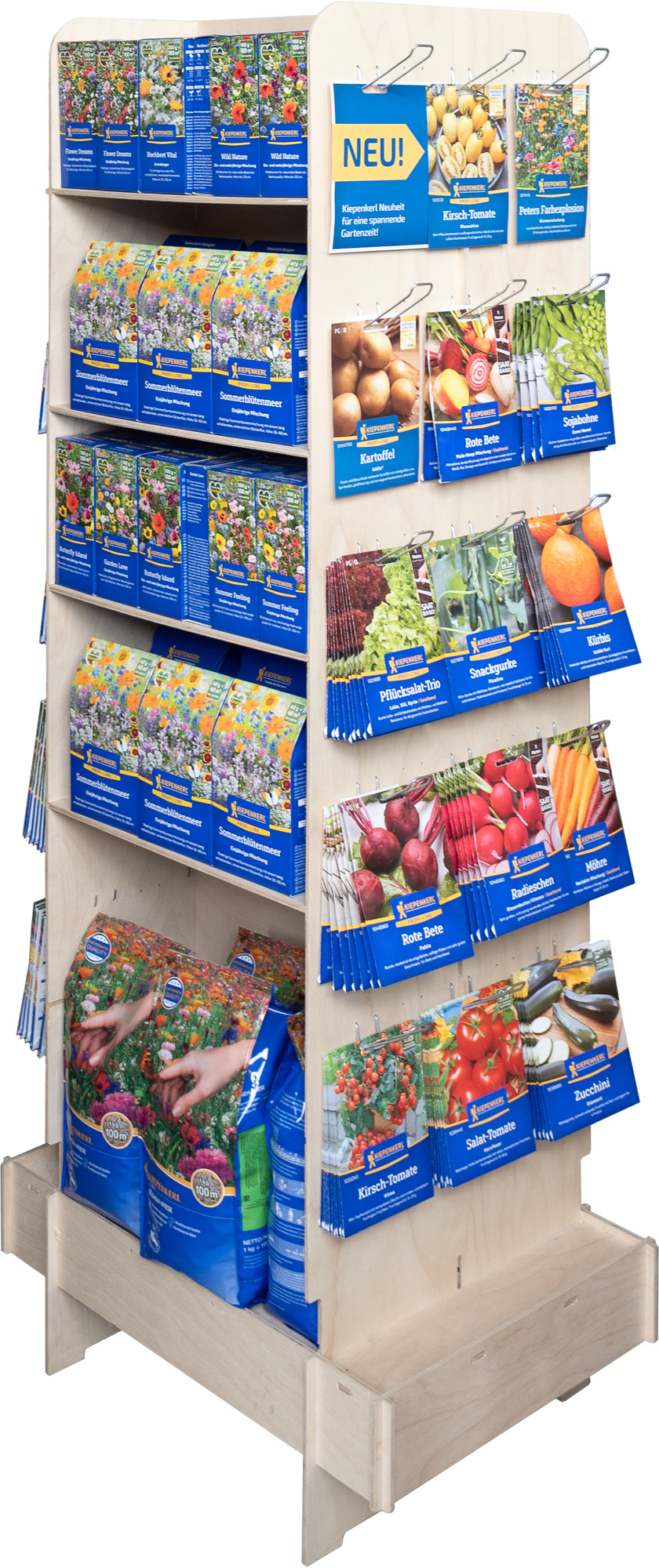 2026 - Frühjahr - 4-seitige Holzsäule - 75 Jahre Kiepenkerl - only online