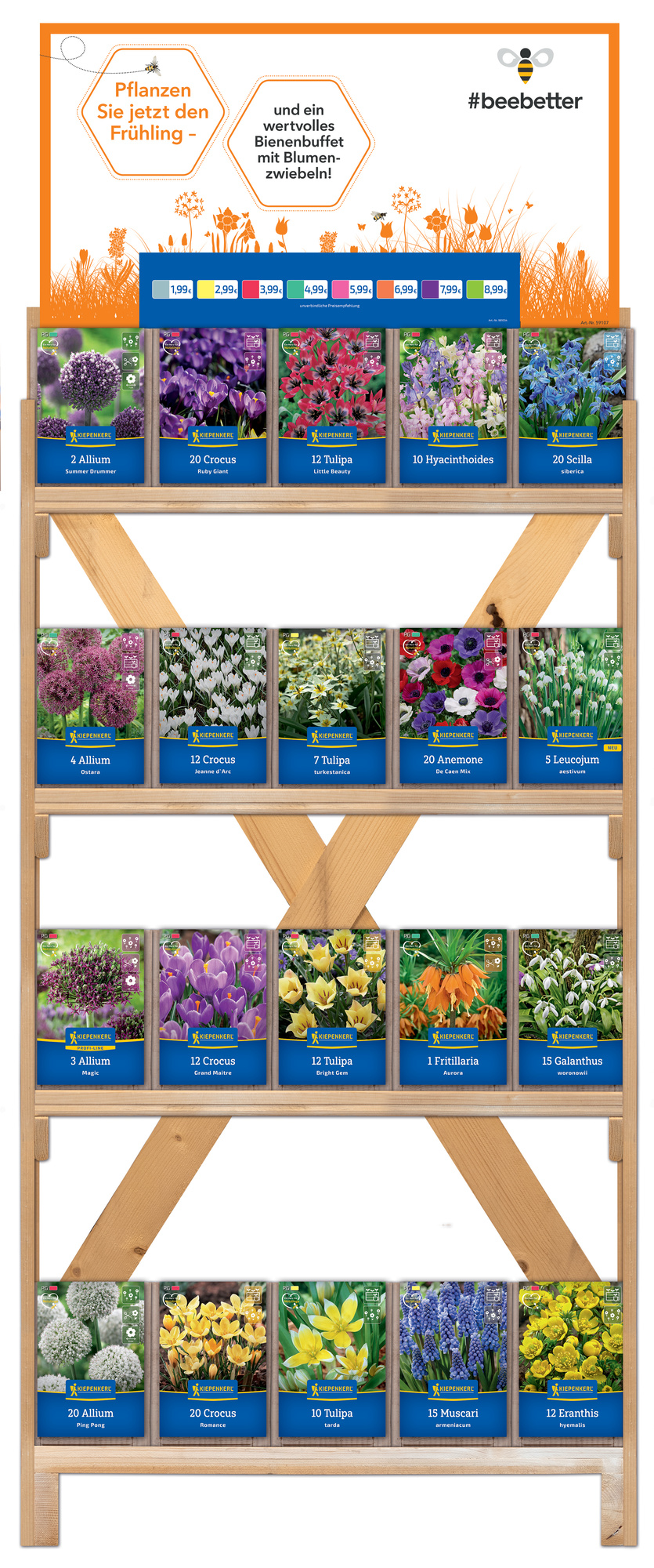 2025 - Herbst - Kiepenkerl-Blumenzwiebeln '#beebetter' im VorKopfregal