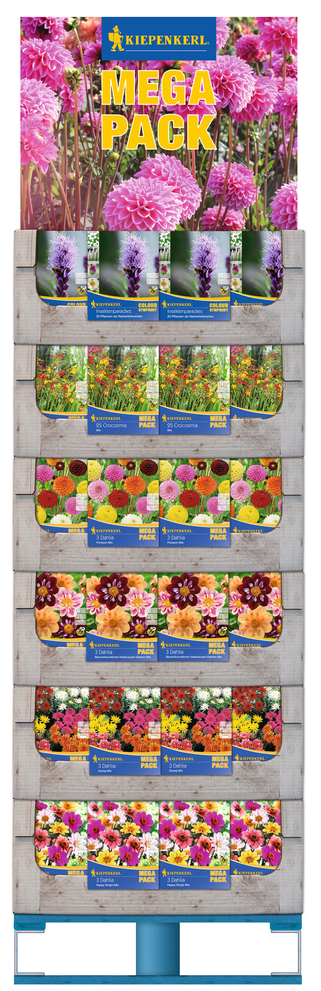 2026 - Frühjahr - Kiepenkerl-Blumenzwiebeln 'MegaPacks' im Stapelkarton-Display 2026 - Frühjahr - Kiepenkerl-Blumenzwiebeln 'MegaPacks' im Stapelkarton-Display