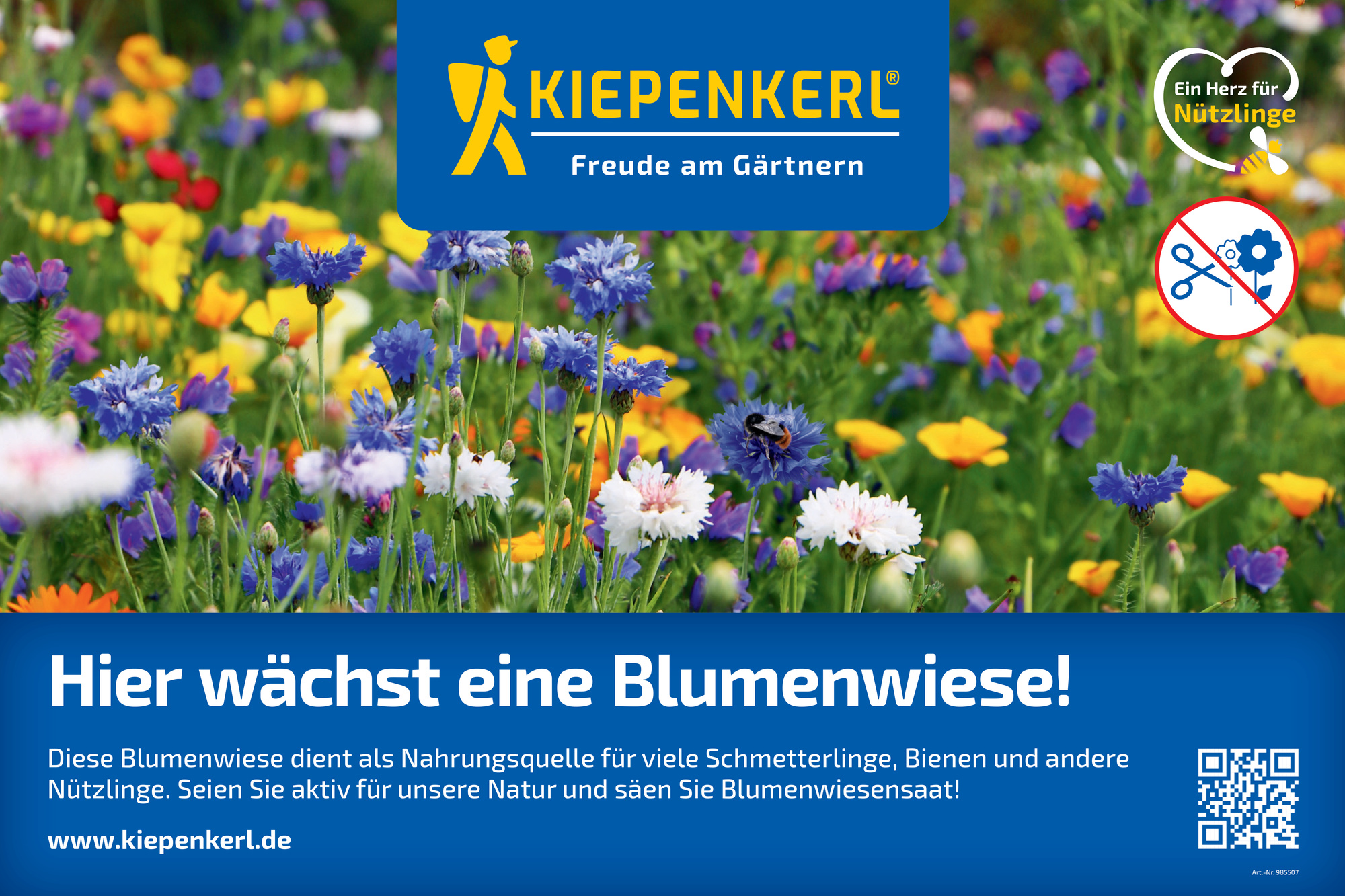 Kiepenkerl Werbeschild Blumenwiese