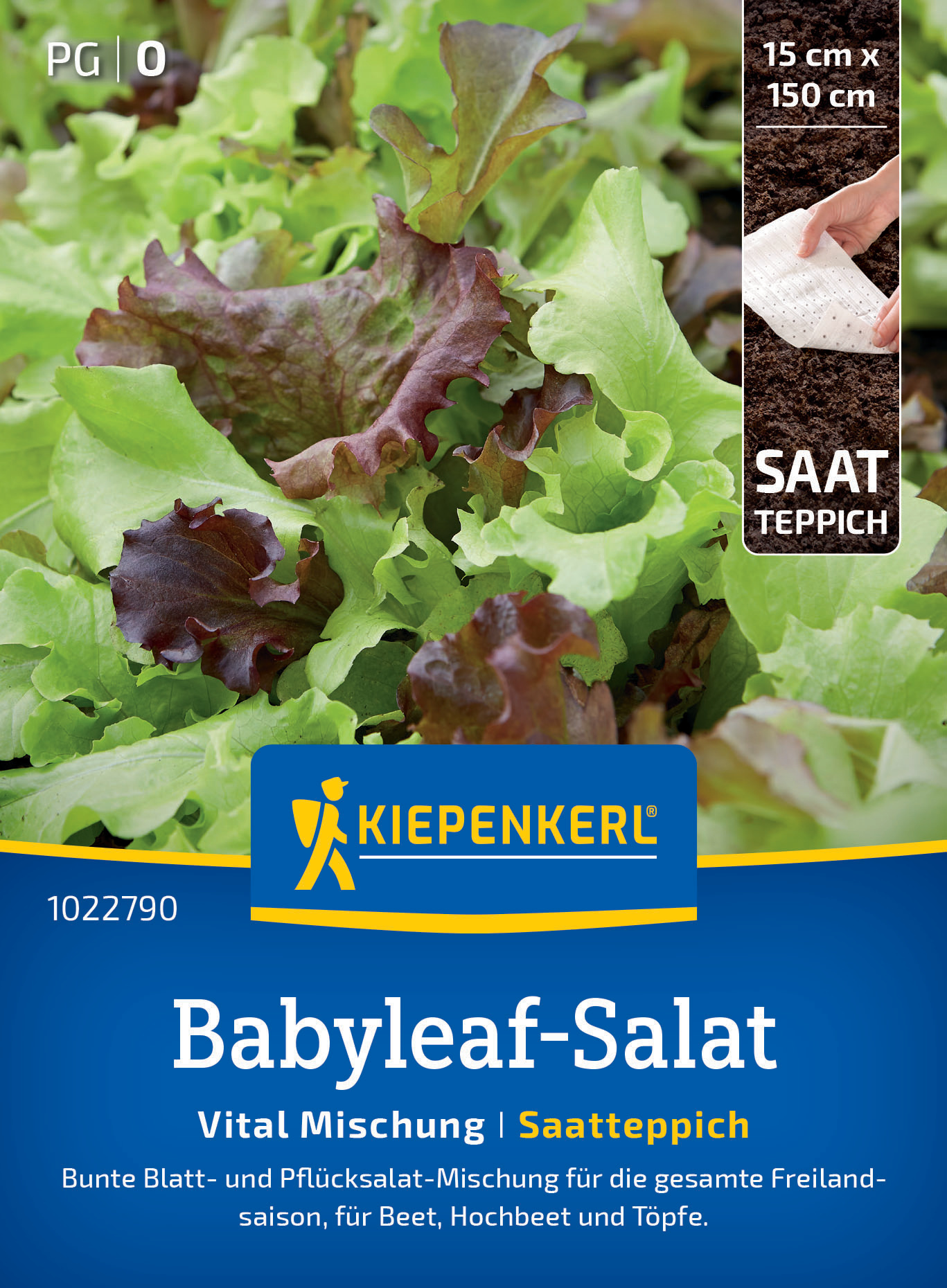 Babyleaf-Salat Vital Mischung, Saatteppich Babyleaf-Salat Vital Mischung, Saatteppich