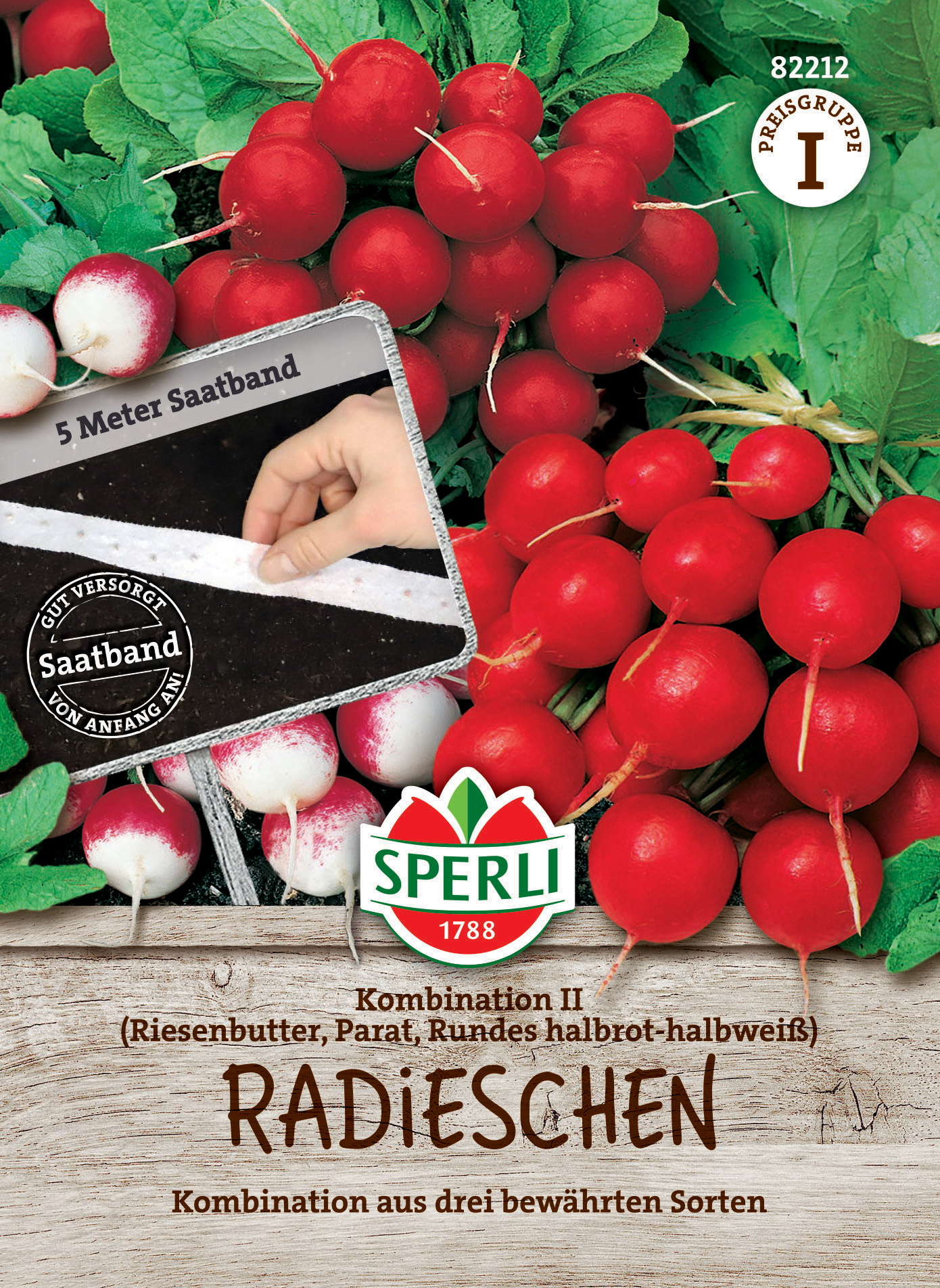 Radieschen Kombination II, Saatband Radieschen Kombination II, Saatband