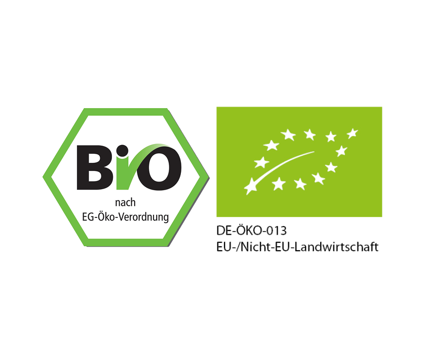 Bio-Zertifizierungen: Deutsches Bio-Logo und Europäisches Bio-Siegel Deutsches Bio-Logo und Europäisches Bio-Logo als Kombibild