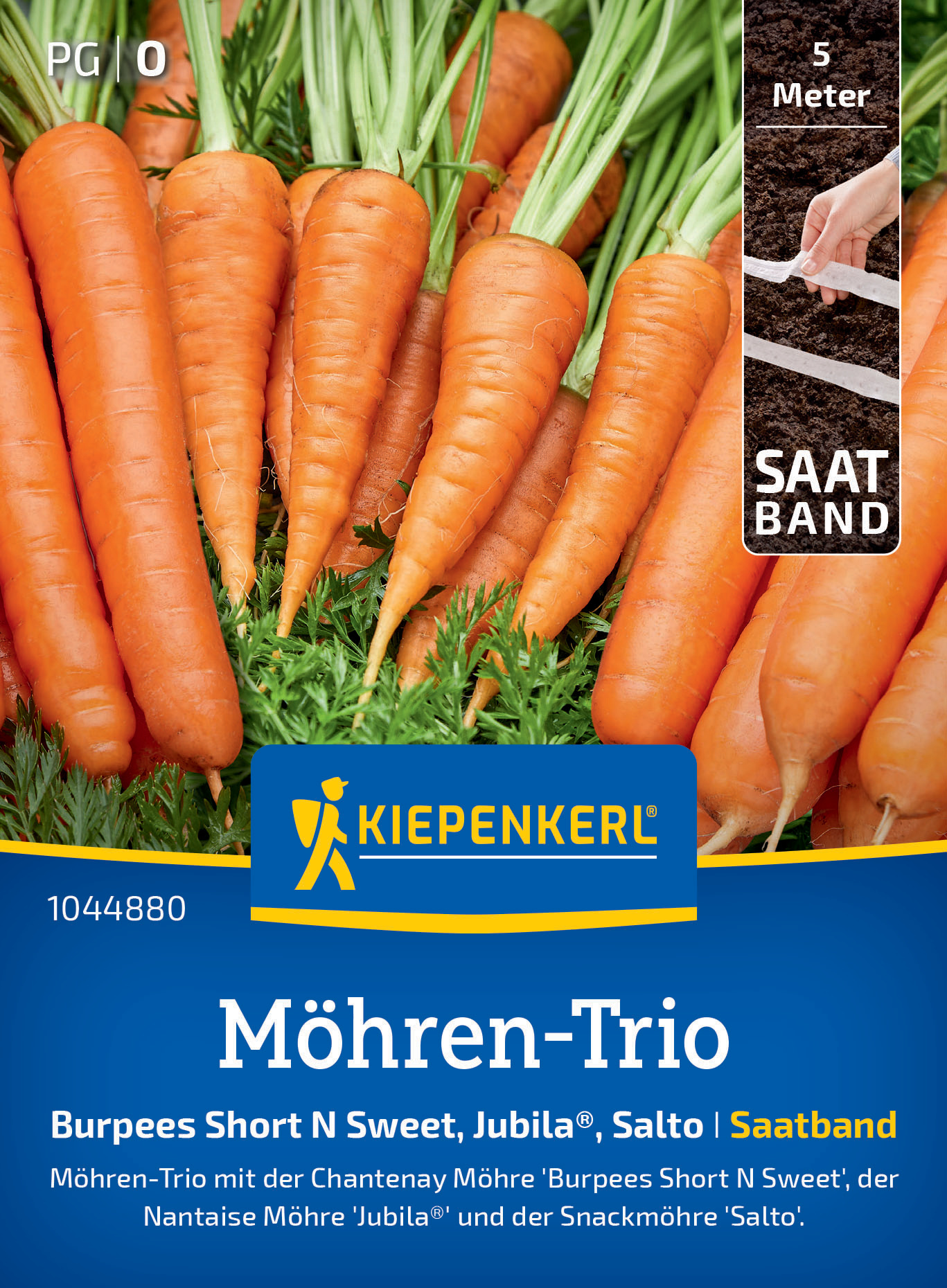 Möhren-Trio Short `N`Sweet, Salto, Jubila®, Saatband Möhren-Trio Short `N`Sweet, Salto, Jubila®, Saatband