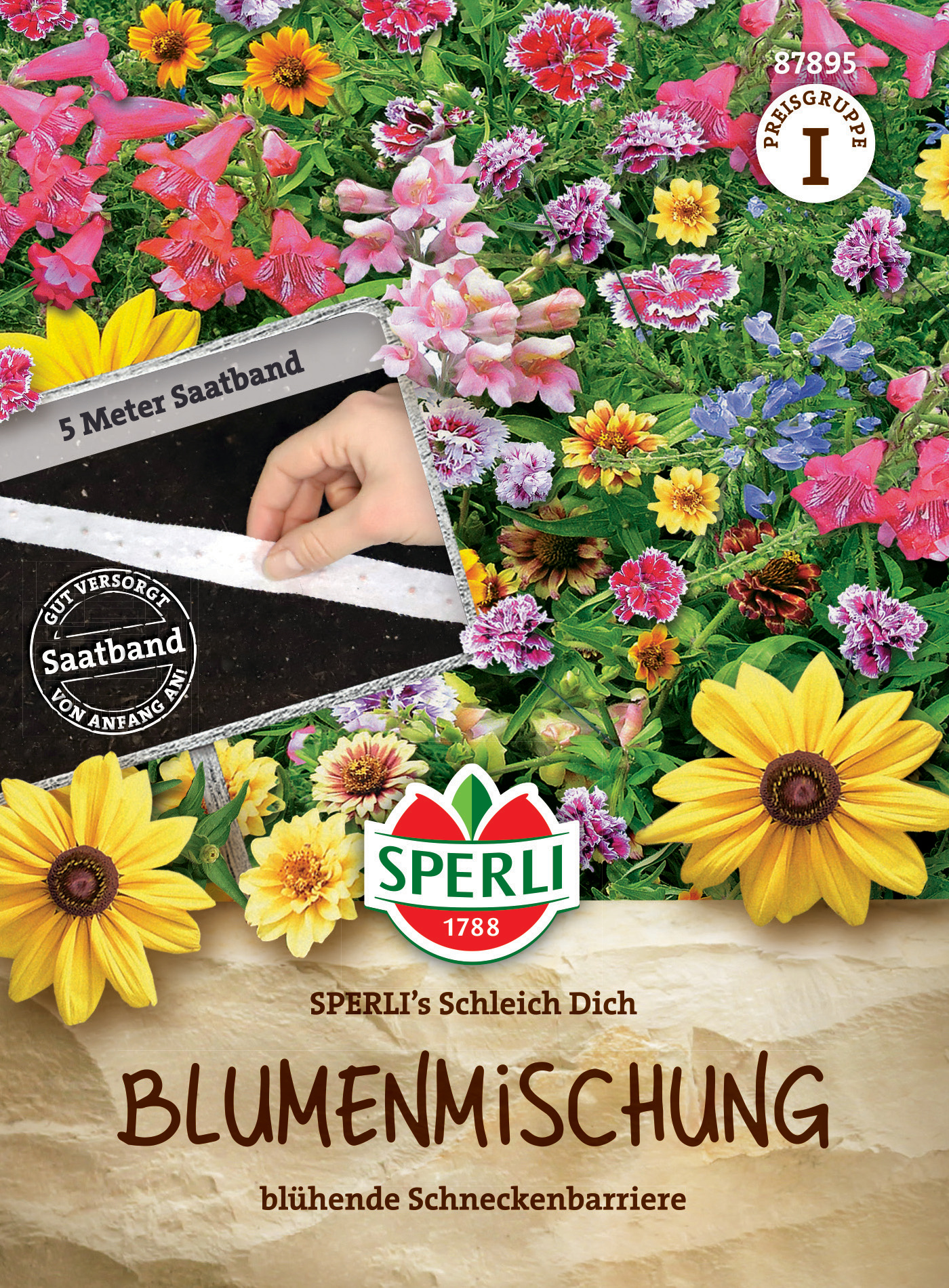 Blumenmischung SPERLI's Schleich Dich, Saatband Blumenmischung SPERLI's Schleich Dich, Saatband