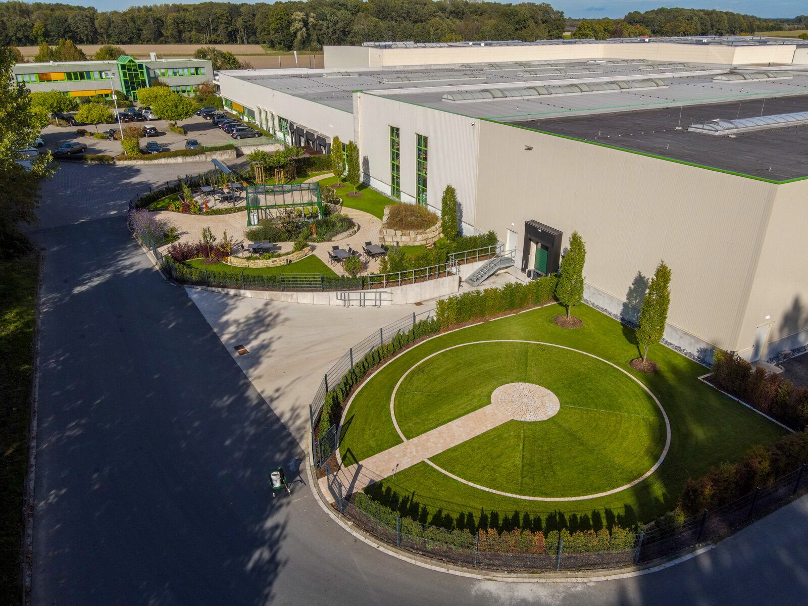 Luftbild des Unternehmensstandorts Bruno Nebelung GmbH in Everswinkel Drohnenaufnahme des Firmensitzes von Bruno Nebelung GmbH in Everswinkel