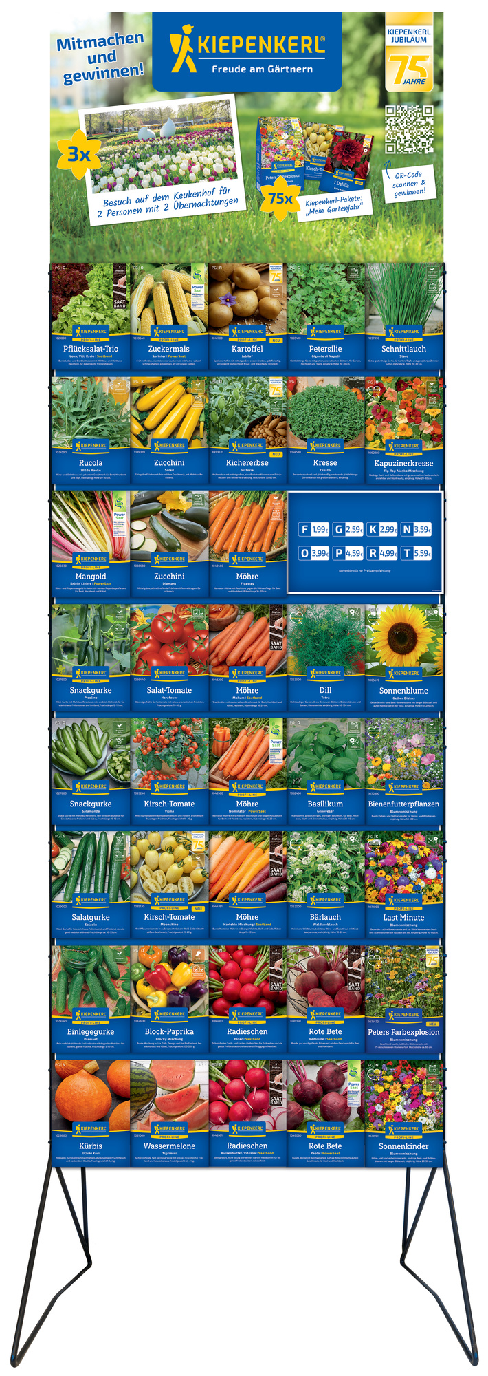 2026 - Frühjahr - Themenständer 75 Jahre Kiepenkerl - 60 x 40 cm