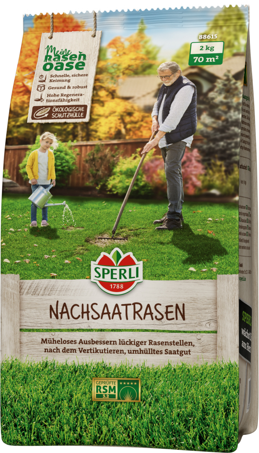 SPERLI's Nachsaatrasen RSM 3.2 (umhüllt), 2 kg SPERLI's Nachsaatrasen RSM 3.2 (umhüllt), 2 kg