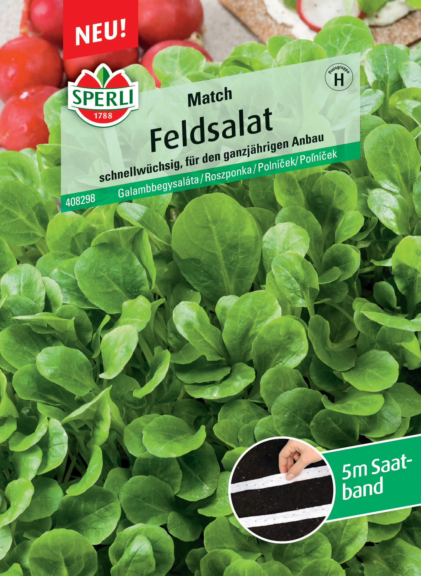 Feldsalat Match, Saatband Feldsalat Match, Saatband