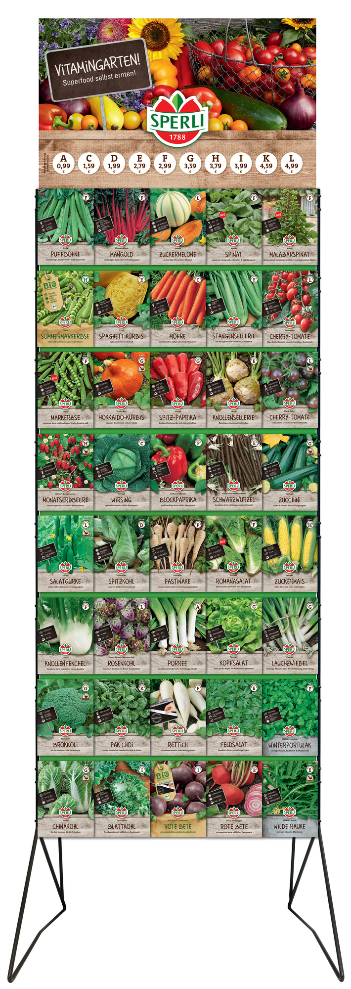 2026 - Frühjahr - Sperli-Themenständer Vitamingarten - Superfood 2026 - Frühjahr - Sperli-Themenständer Vitamingarten - Superfood