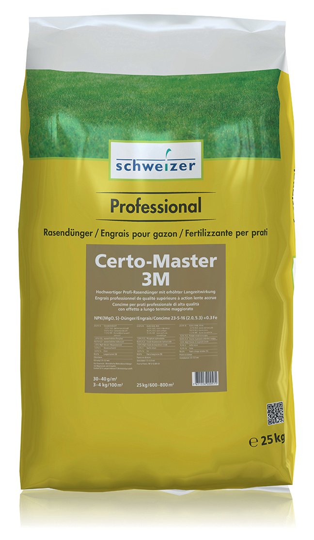 Certo-Master 3M NPK 23-5-16 + 2 MgO + 0,3 Fe + Spurennährstoffe, 25 kg Certo-Master 3M NPK 23-5-16 + 2 MgO + 0,3 Fe + Spurennährstoffe, 25 kg