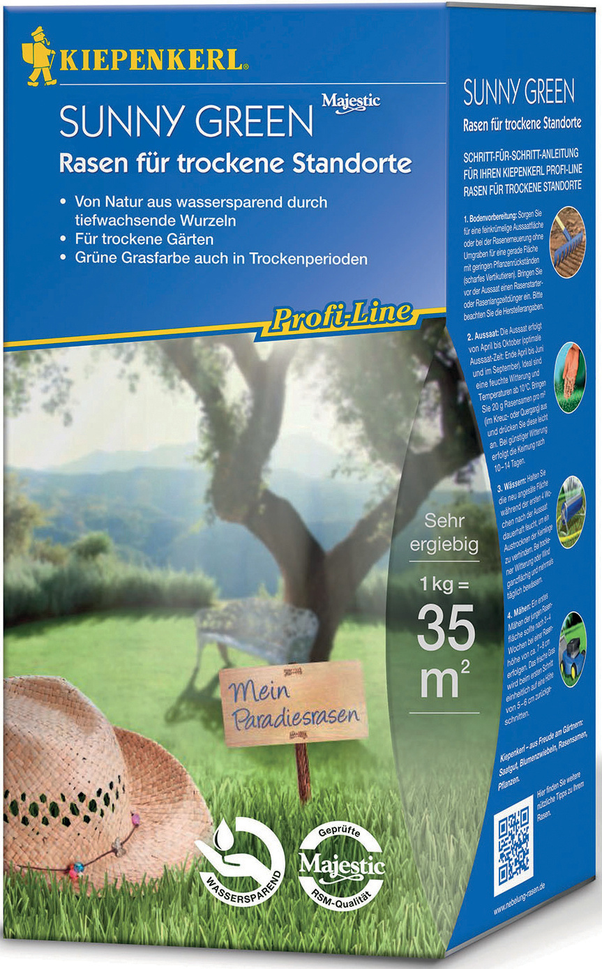 Profi-Line Sunny Green Rasen für trockene Standorte, 1 kg Profi-Line Sunny Green Rasen für trockene Standorte, 1 kg
